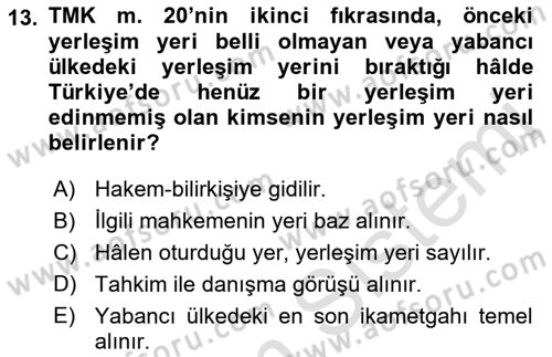 Uluslararası Ticaret Hukuku Dersi 2022 - 2023 Yılı (Final) Dönem Sonu Sınav Soruları 13. Soru