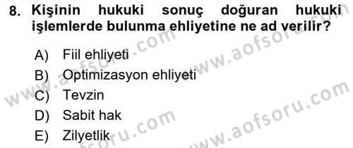 Uluslararası Ticaret Hukuku Dersi 2022 - 2023 Yılı (Final) Dönem Sonu Sınav Soruları 8. Soru