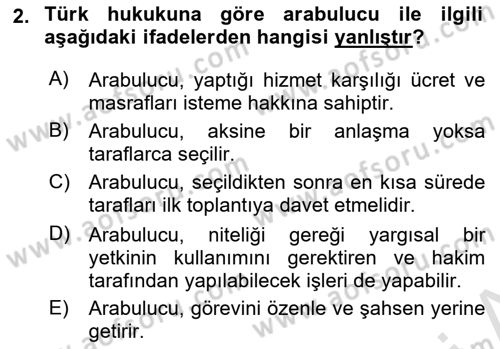 Uluslararası Ticaret Hukuku Dersi 2022 - 2023 Yılı Yaz Okulu Sınav Soruları 2. Soru