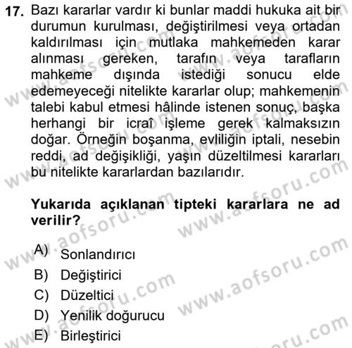 Uluslararası Ticaret Hukuku Dersi 2023 - 2024 Yılı (Final) Dönem Sonu Sınav Soruları 17. Soru