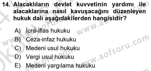 Uluslararası Ticaret Hukuku Dersi 2023 - 2024 Yılı Yaz Okulu Sınav Soruları 14. Soru
