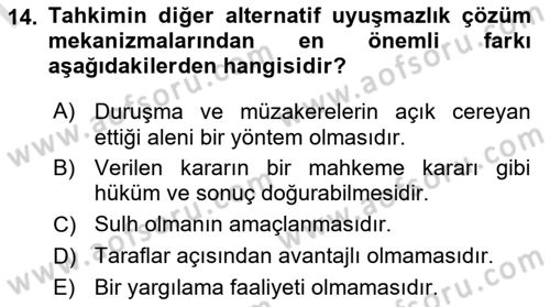 Uluslararası Ticaret Hukuku Dersi 2024 - 2025 Yılı (Final) Dönem Sonu Sınav Soruları 14. Soru