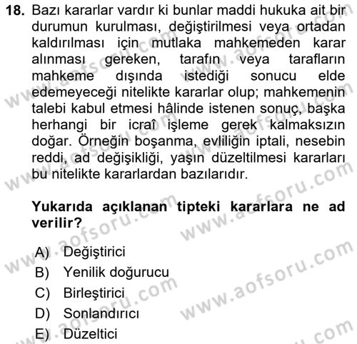 Uluslararası Ticaret Hukuku Dersi 2025 - 2026 Yılı Yaz Okulu Sınav Soruları 18. Soru