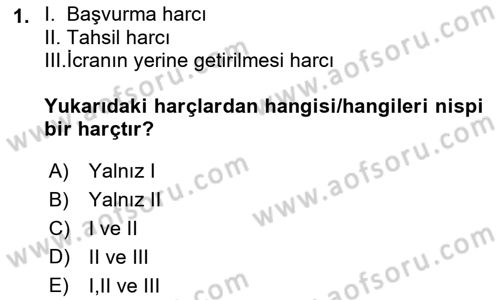 İcra Ve İflas Hukuku Dersi 2021 - 2022 Yılı (Final) Dönem Sonu Sınav Soruları 1. Soru