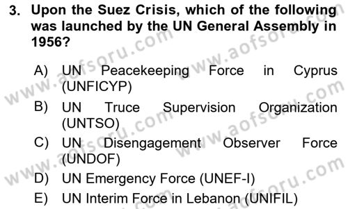 International Security Dersi 2020 - 2021 Yılı Yaz Okulu Sınav Soruları 3. Soru