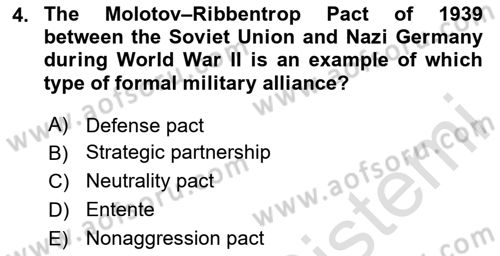 International Security Dersi 2020 - 2021 Yılı Yaz Okulu Sınav Soruları 4. Soru