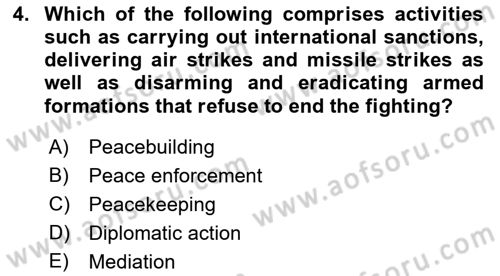 International Security Dersi 2021 - 2022 Yılı (Vize) Ara Sınav Soruları 4. Soru