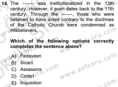 International Security Dersi 2022 - 2023 Yılı Yaz Okulu Sınav Soruları 14. Soru