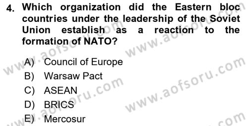 International Security Dersi 2023 - 2024 Yılı Yaz Okulu Sınav Soruları 4. Soru