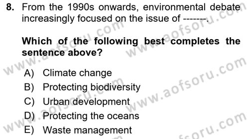 International Security Dersi 2023 - 2024 Yılı Yaz Okulu Sınav Soruları 8. Soru