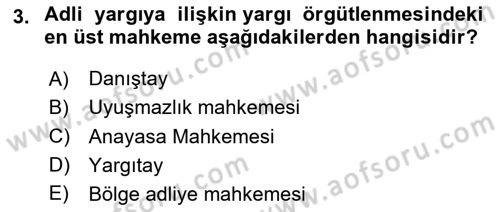Medeni Usul Hukukuna Giriş Dersi 2020 - 2021 Yılı Yaz Okulu Sınav Soruları 3. Soru