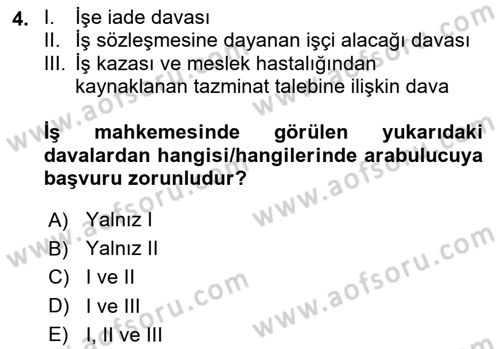 Medeni Usul Hukukuna Giriş Dersi 2024 - 2025 Yılı Yaz Okulu Sınav Soruları 4. Soru