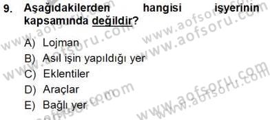 Bireysel İş Hukuku Dersi 2012 - 2013 Yılı (Vize) Ara Sınav Soruları 9. Soru