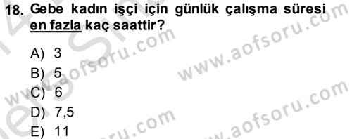 Bireysel İş Hukuku Dersi 2013 - 2014 Yılı Tek Ders Sınav Soruları 18. Soru