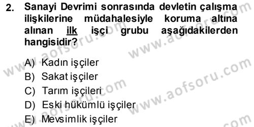 Bireysel İş Hukuku Dersi 2013 - 2014 Yılı Tek Ders Sınav Soruları 2. Soru
