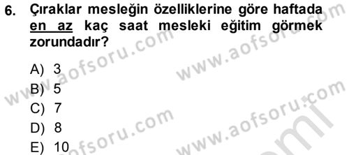 Bireysel İş Hukuku Dersi 2013 - 2014 Yılı Tek Ders Sınav Soruları 6. Soru