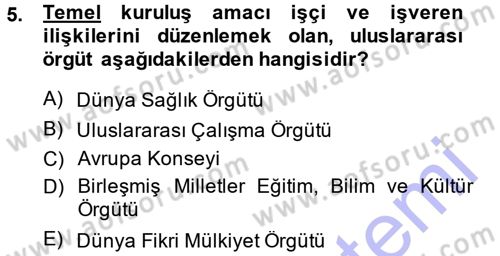 Bireysel İş Hukuku Dersi 2014 - 2015 Yılı (Vize) Ara Sınav Soruları 5. Soru