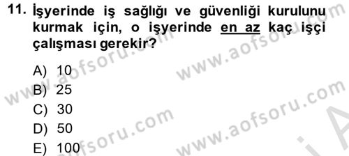 Bireysel İş Hukuku Dersi 2014 - 2015 Yılı Tek Ders Sınav Soruları 11. Soru