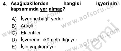 Bireysel İş Hukuku Dersi Ara Sınavı Deneme Sınav Soruları 4. Soru
