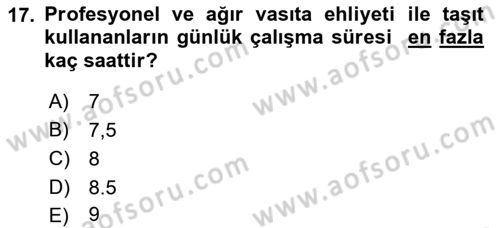 Bireysel İş Hukuku Dersi 2021 - 2022 Yılı Yaz Okulu Sınav Soruları 17. Soru