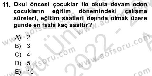 Bireysel İş Hukuku Dersi 2022 - 2023 Yılı (Vize) Ara Sınav Soruları 11. Soru