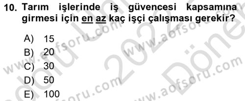 Bireysel İş Hukuku Dersi 2022 - 2023 Yılı (Final) Dönem Sonu Sınav Soruları 10. Soru