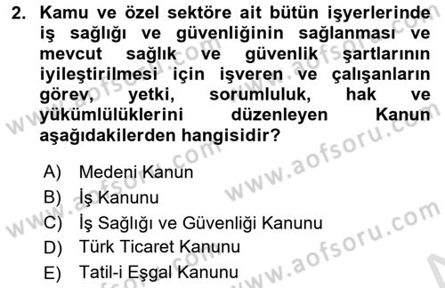 Bireysel İş Hukuku Dersi 2022 - 2023 Yılı (Final) Dönem Sonu Sınav Soruları 2. Soru