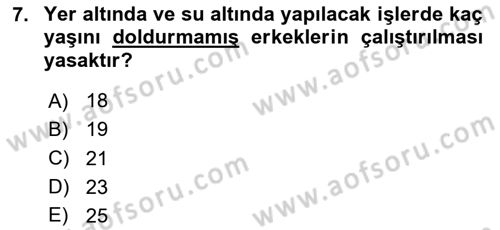 Bireysel İş Hukuku Dersi 2023 - 2024 Yılı Yaz Okulu Sınav Soruları 7. Soru
