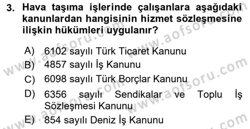 Bireysel İş Hukuku Dersi 2025 - 2026 Yılı (Vize) Ara Sınav Soruları 3. Soru