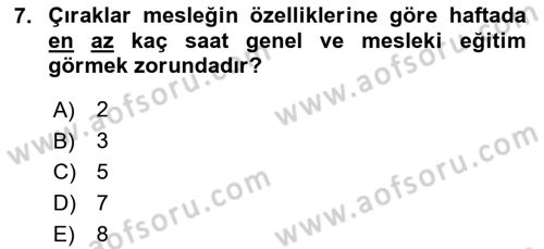 Bireysel İş Hukuku Dersi 2025 - 2026 Yılı (Vize) Ara Sınav Soruları 7. Soru