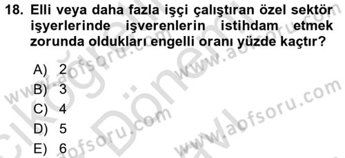 Bireysel İş Hukuku Dersi 2025 - 2026 Yılı (Final) Dönem Sonu Sınav Soruları 18. Soru