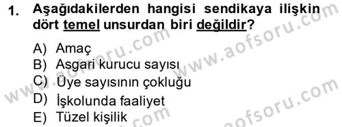 Toplu İş Hukuku Dersi 2012 - 2013 Yılı (Vize) Ara Sınav Soruları 1. Soru