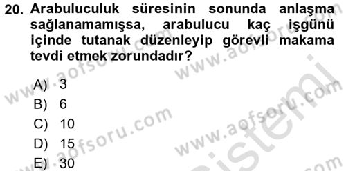 Toplu İş Hukuku Dersi 2016 - 2017 Yılı (Final) Dönem Sonu Sınav Soruları 20. Soru