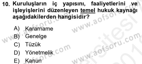 Toplu İş Hukuku Dersi 2017 - 2018 Yılı (Vize) Ara Sınav Soruları 10. Soru