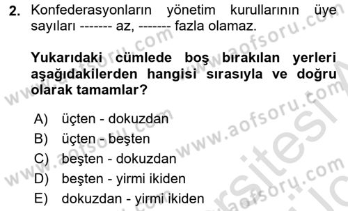 Toplu İş Hukuku Dersi 2018 - 2019 Yılı 3 Ders Sınav Soruları 2. Soru