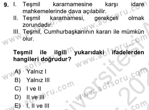 Toplu İş Hukuku Dersi 2021 - 2022 Yılı Yaz Okulu Sınav Soruları 9. Soru