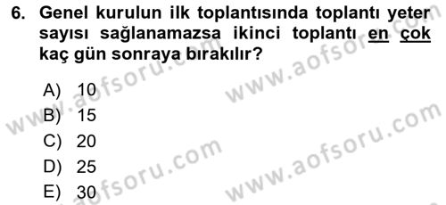 Toplu İş Hukuku Dersi 2024 - 2025 Yılı (Vize) Ara Sınav Soruları 6. Soru