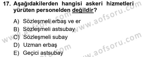 Kamu Personel Hukuku Dersi 2012 - 2013 Yılı (Final) Dönem Sonu Sınav Soruları 17. Soru