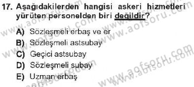 Kamu Personel Hukuku Dersi 2012 - 2013 Yılı Tek Ders Sınav Soruları 17. Soru