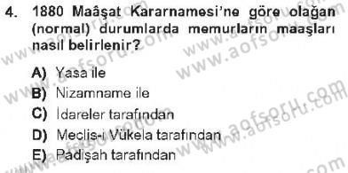 Kamu Personel Hukuku Dersi 2012 - 2013 Yılı Tek Ders Sınav Soruları 4. Soru