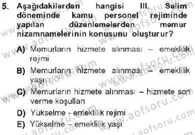 Kamu Personel Hukuku Dersi 2012 - 2013 Yılı Tek Ders Sınav Soruları 5. Soru