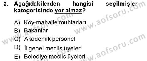 Kamu Personel Hukuku Dersi Ara Sınavı Deneme Sınav Soruları 2. Soru