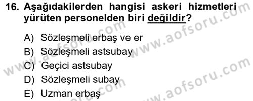 Kamu Personel Hukuku Dersi 2013 - 2014 Yılı Tek Ders Sınav Soruları 16. Soru