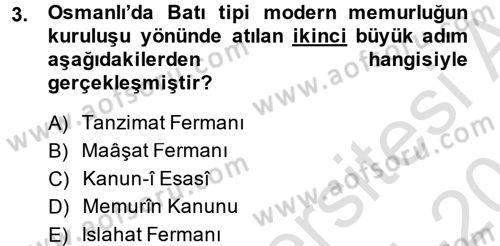 Kamu Personel Hukuku Dersi 2014 - 2015 Yılı Tek Ders Sınav Soruları 3. Soru