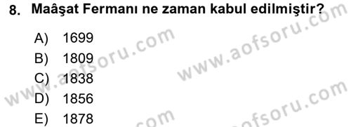 Kamu Personel Hukuku Dersi Ara Sınavı Deneme Sınav Soruları 8. Soru