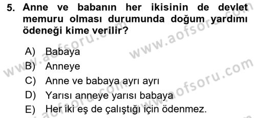 Kamu Personel Hukuku Dersi 2019 - 2020 Yılı (Final) Dönem Sonu Sınav Soruları 5. Soru