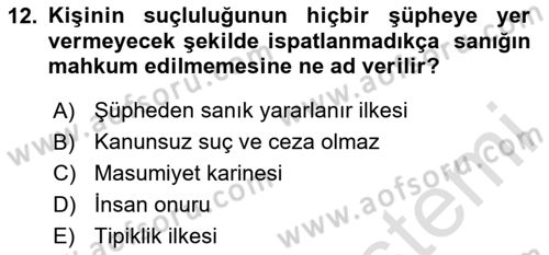 Kamu Personel Hukuku Dersi 2024 - 2025 Yılı (Final) Dönem Sonu Sınav Soruları 12. Soru