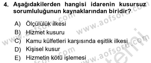 Kamu Personel Hukuku Dersi 2024 - 2025 Yılı (Final) Dönem Sonu Sınav Soruları 4. Soru