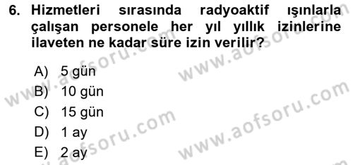 Kamu Personel Hukuku Dersi 2024 - 2025 Yılı Yaz Okulu Sınav Soruları 6. Soru