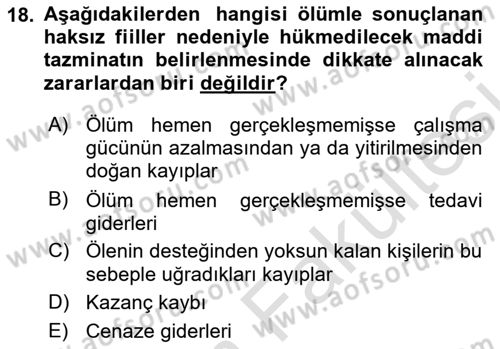 Kamu Personel Hukuku Dersi 2025 - 2026 Yılı (Vize) Ara Sınav Soruları 18. Soru